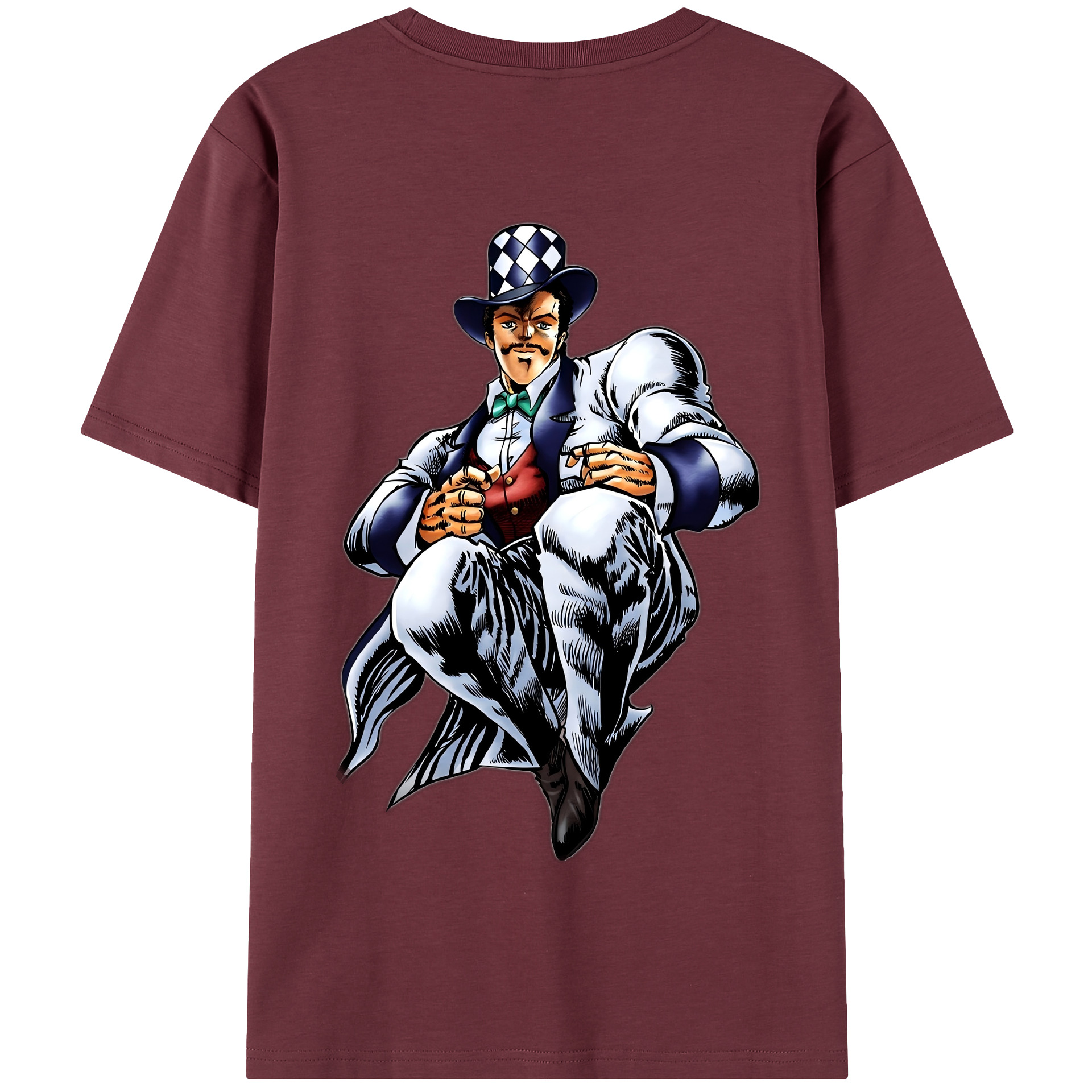 （画像用） ジョジョの奇妙な冒険 ウィル?アントニオ?ツェペリ JoJo's Bizarre Adventure Will Anthonio Zeppeli 綿100％半袖Tシャツ（背面プリント）